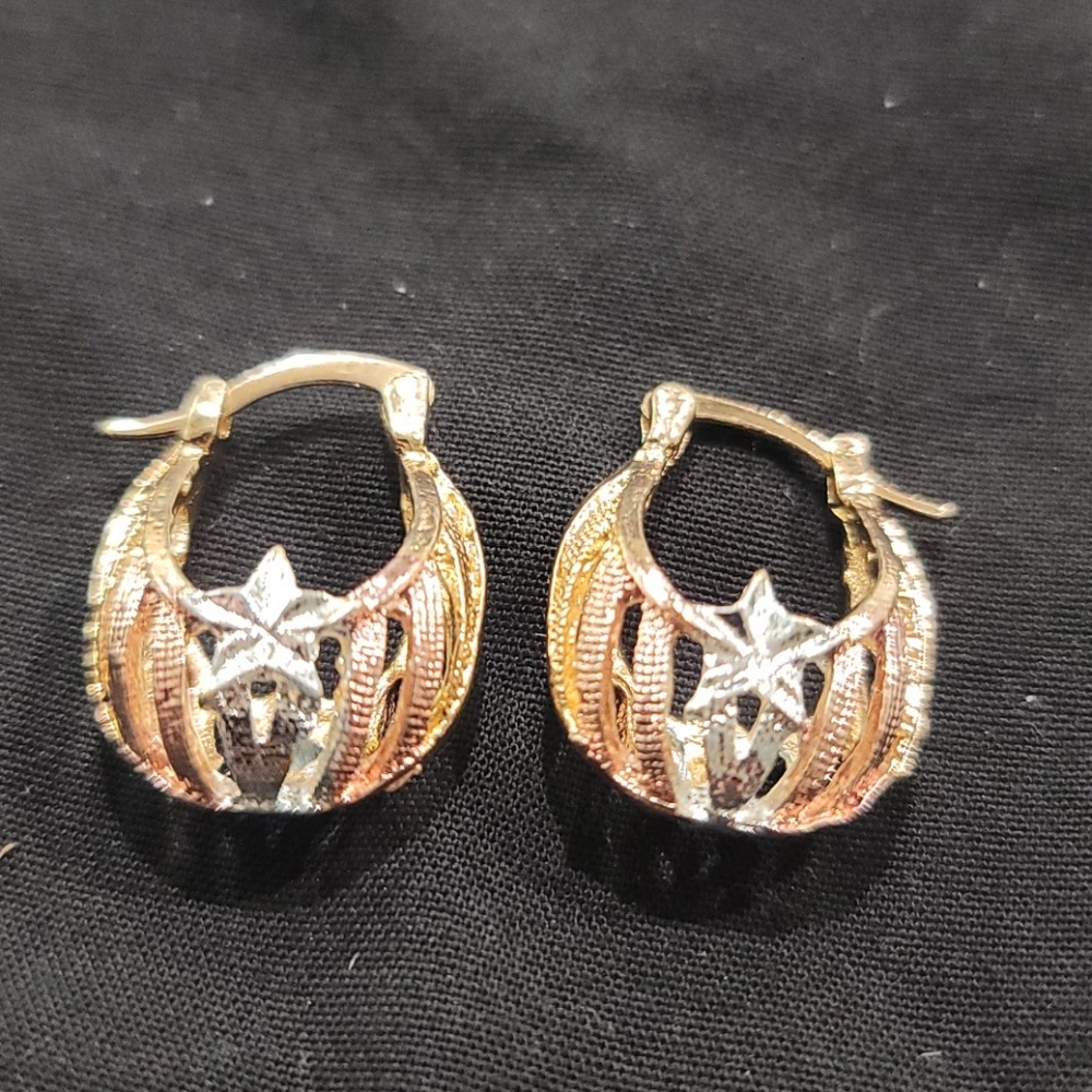 Star basket earrings
